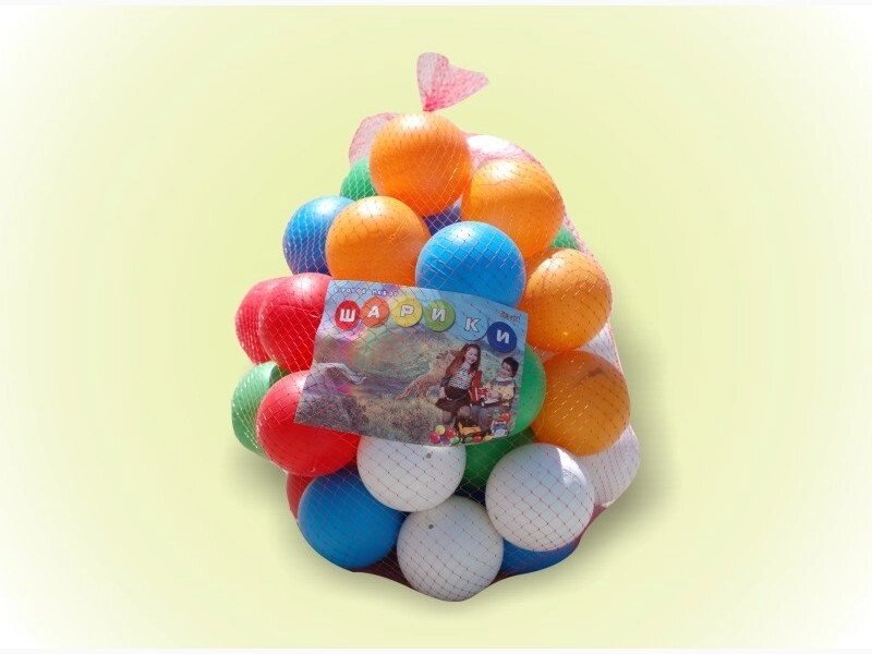 Набір кульок (40шт.) діам. 7см у сітці, Бамсик 23*25*25см /6/ від компанії Pavlusha Toys - фото 1