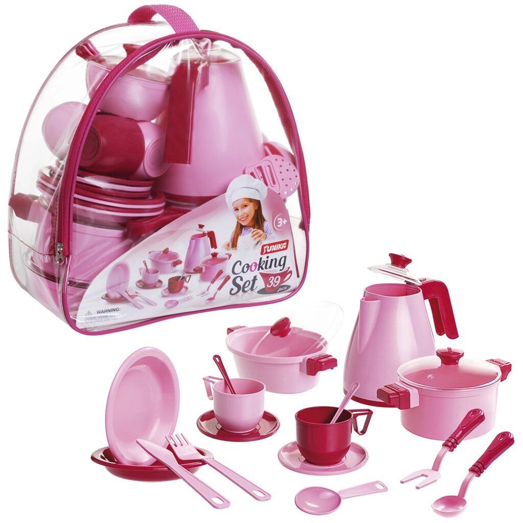 Набір посуду Cooking Set (39 pcs.) рож. /10/ від компанії Pavlusha Toys - фото 1