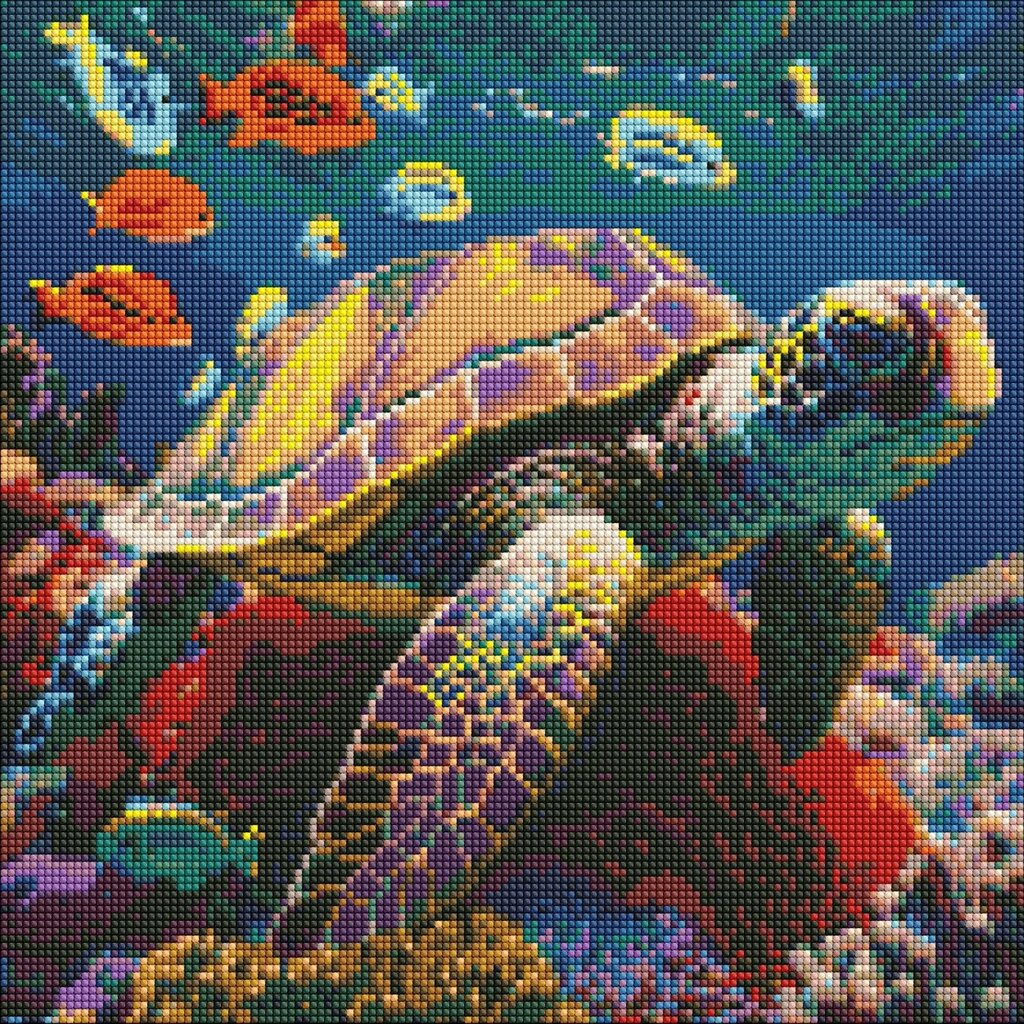 Набір з алмазною мозаїкою "Мешканці підводного світу" 40х40см від компанії Pavlusha Toys - фото 1