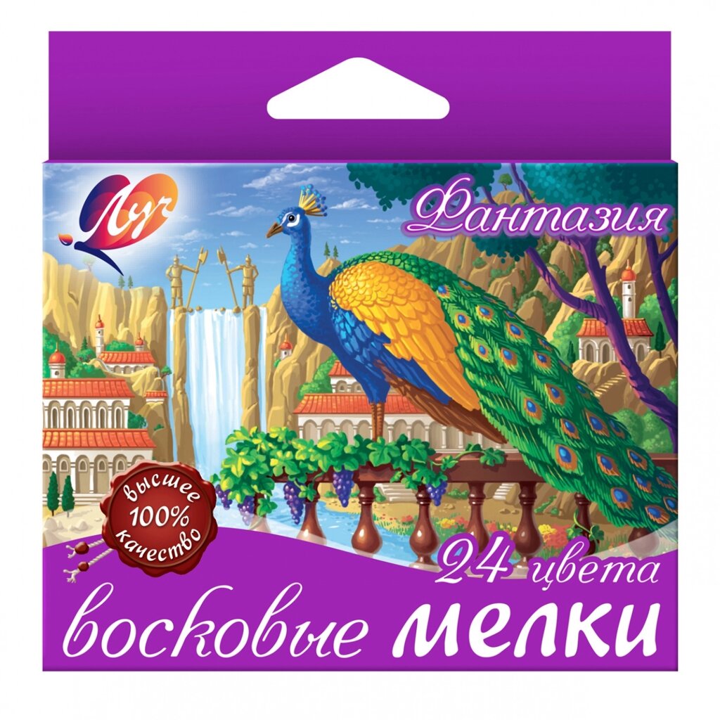 Олівець масл. круглий 24 кол. "Фантазія" (9,5 * 90) 25С1521-08 від компанії Pavlusha Toys - фото 1