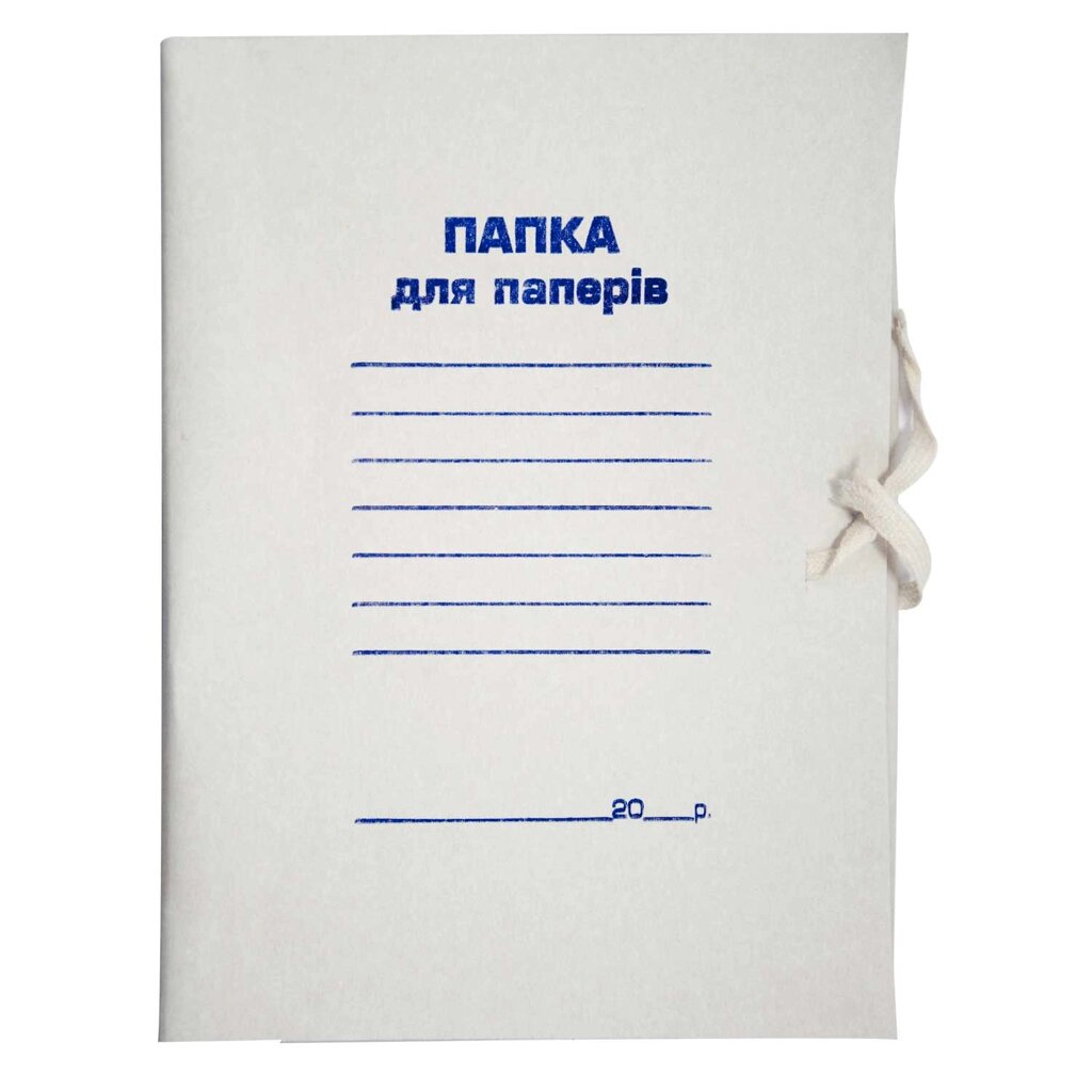 Папка на зав'язках JOBMAX, А4, картон, клеєний клапан 10шт в упак. /50/500/ від компанії Pavlusha Toys - фото 1