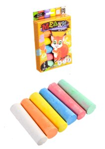 Крейда для малювання на асфальті велика 6 шт укр/рос (20) Danko Toys