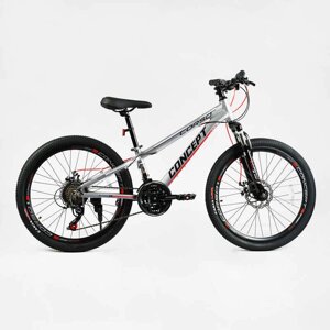 Велосипед Спортивний Corso 24" дюймів «Concept» рама алюмінієва 11’’, обладнання Shimano, 21 швидкість, зібран на 75%