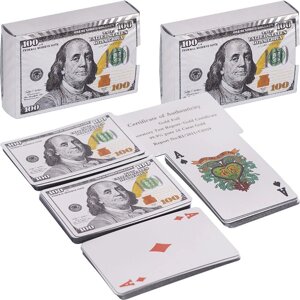 Карти "Доллар", срібло, 54 карти 14-99, 9*6 см ,в кор./100/