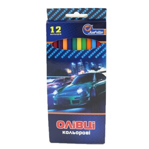 Олівці пластик. "Car" 12 цв., у картоні, європ. J. Otten UA