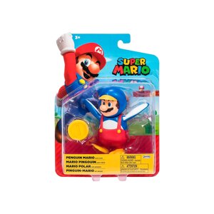 Ігрова фігурка з артикуляцією SUPER MARIO - МАРІО-ПІНГВІН (10 cm, з аксес.)