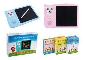 Планшет для малювання LCD Writing Tablet + озвучена абетка Монтессорі 255 карток 26*19*5см /24/