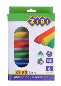 Пластилін 6 кольорів, 150 г, KIDS Line