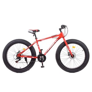 Велосипед 26 д. EB26POWER 1.0 S26.4 (1шт) сталева рама 17 ", Shimano 21SP, алюм. DB, алюм. обiд, 26"*4.0, червоний