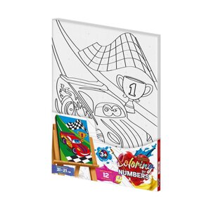 Креативна творчість "Розмальовка за номерами "Coloring by numbers" 31см*21см с. 2 №2 автомобіль