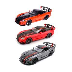 Автомобільний Dodge Viper SRT10 ACR (різноманітний помаранчевий чорний металевий, Krasn-Black Metallic, 1:24)