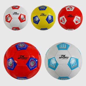 М`яч футбольний 5 видів, вага 280-300 грамів, матеріал PVC, розмір №5 /100/