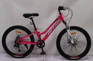Велосипед Спортивний Corso «OPTIMA» 24" дюйми рама алюмінієва 11'', обладнання Shimano RevoShift 7 швидкістей, зібран