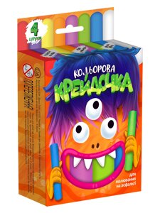 Крейда кольорова серії Крейдочка великі 4 кольори (36) Danko Toys