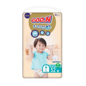 Підгузники Goo. N Premium Soft для дітей 9-14 кг (розмір 4 (L), липучка, унісекс, 52 шт.)
