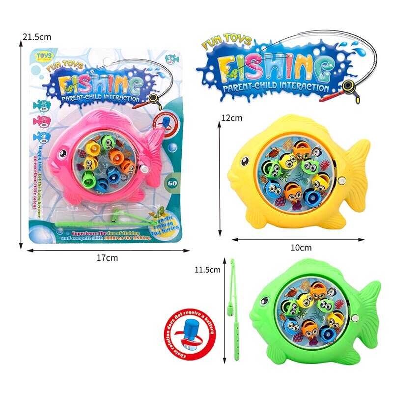 Риболовля "Рибка", 3 кольори, заводна, на листі /360-2/ від компанії Pavlusha Toys - фото 1