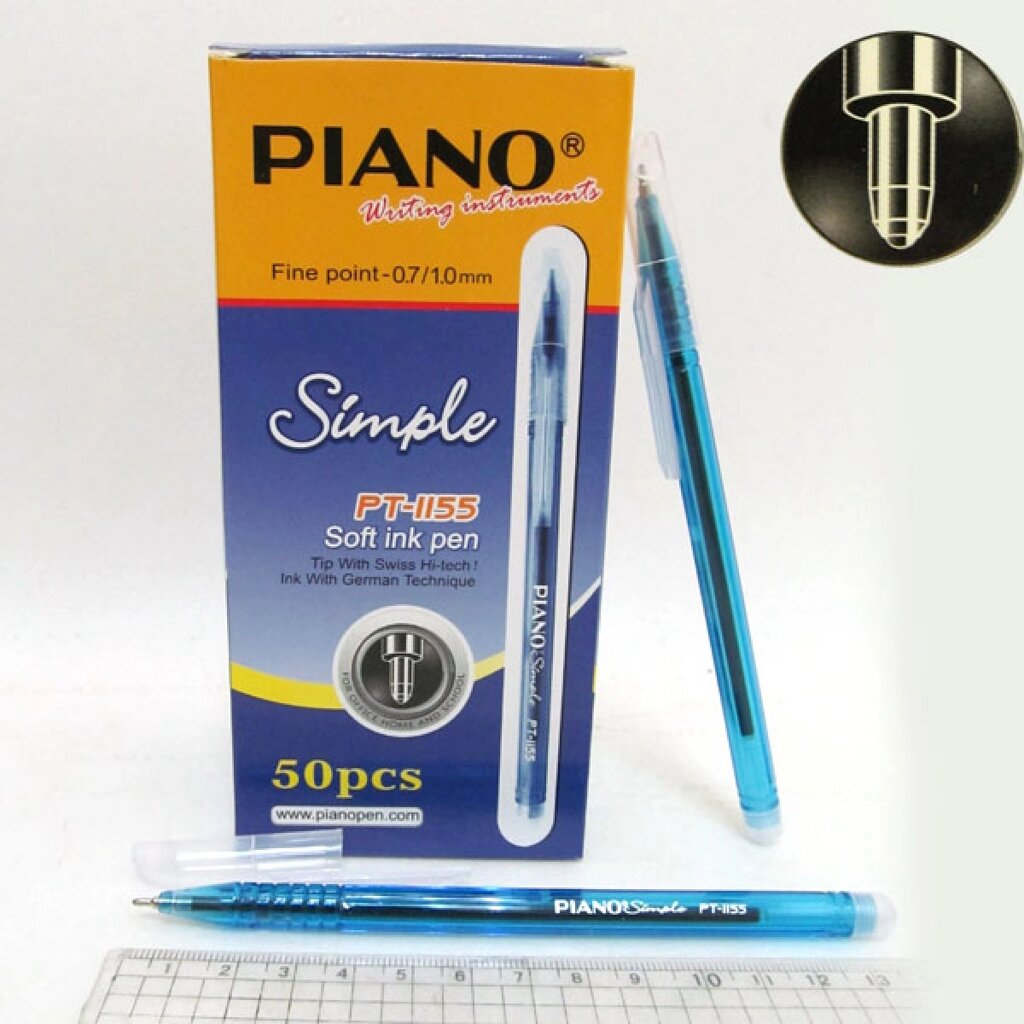 Ручка олія "Piano" "Simple" син. 50шт в упак. // від компанії Pavlusha Toys - фото 1