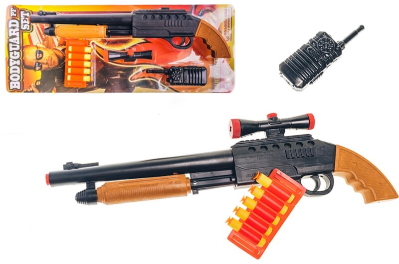 Рушниця "Вангард" з поролоновими патронами, з набором, на блістері GoldenGun від компанії Pavlusha Toys - фото 1
