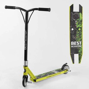 Самокат трюкових Best Scooter HIC-система, Пегі, алюмінієвий диск і дека, колеса PU d-110 мм, ширина керма 52 см,