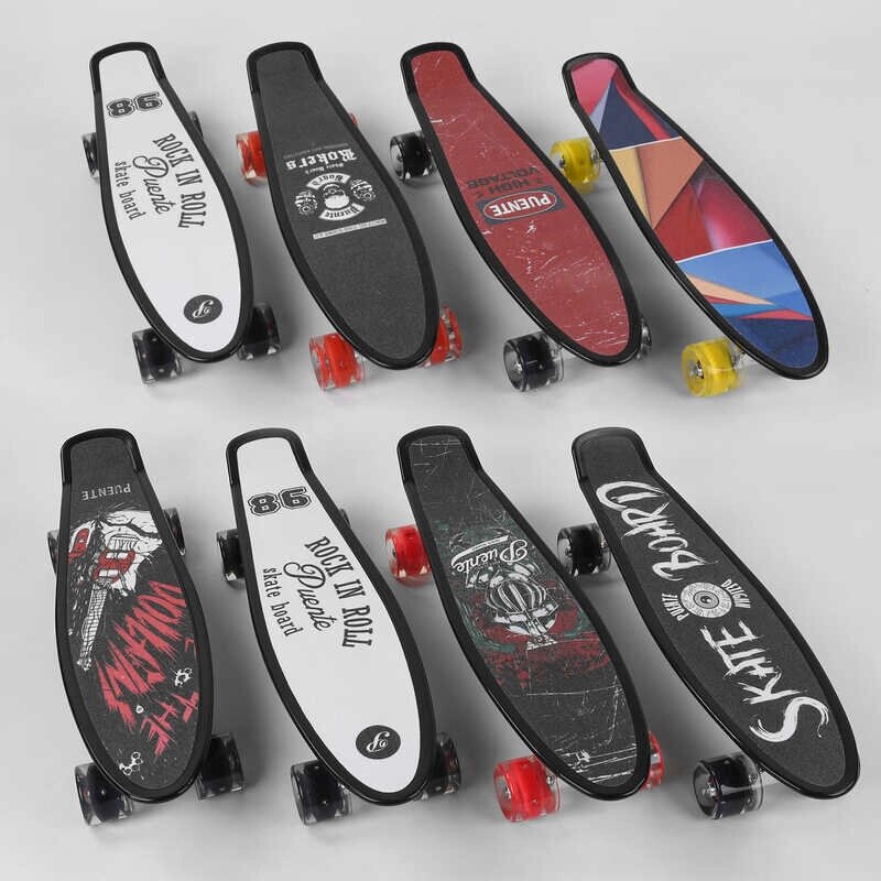 Скейт Пенні борд Best Board, 8 видів, колеса PU світяться, d = 6см / 8 / від компанії Pavlusha Toys - фото 1