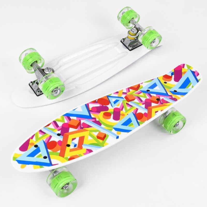 Скейт Пенні борд Best Board, дошка = 55см, колеса PU, світло, d = 6см /8/ від компанії Pavlusha Toys - фото 1