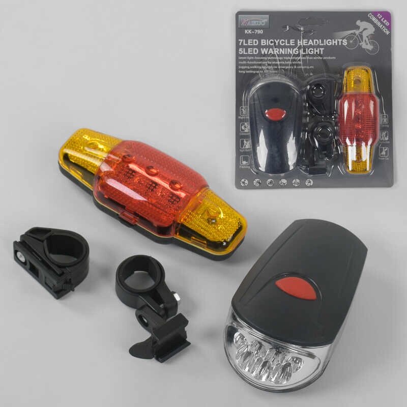Світлодіодна фара для велосипеда на батарейках, на листі  /120/ від компанії Pavlusha Toys - фото 1