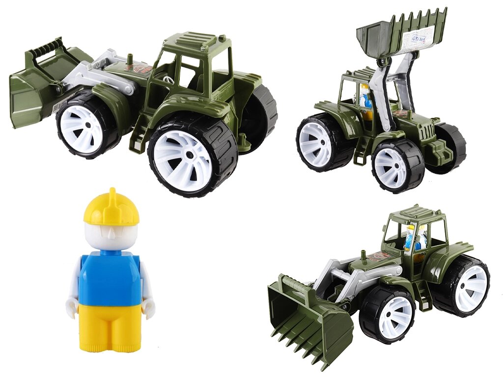 Трактор BAMS 1 ківш вiйськовий, Бамсик /8/ від компанії Pavlusha Toys - фото 1