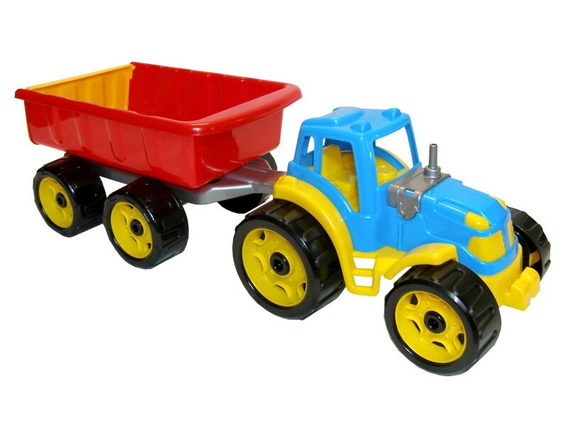 Трактор з причепом, 2 кольори, Технок 54*18*16,5см /6/ від компанії Pavlusha Toys - фото 1