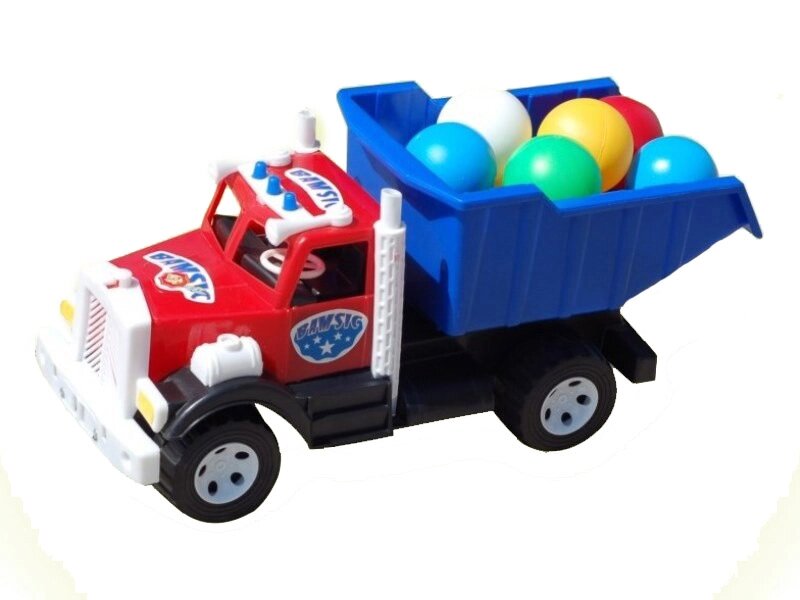 Вантажівка з кульками маленькими, Бамсик 43*17*20см /5/ від компанії Pavlusha Toys - фото 1
