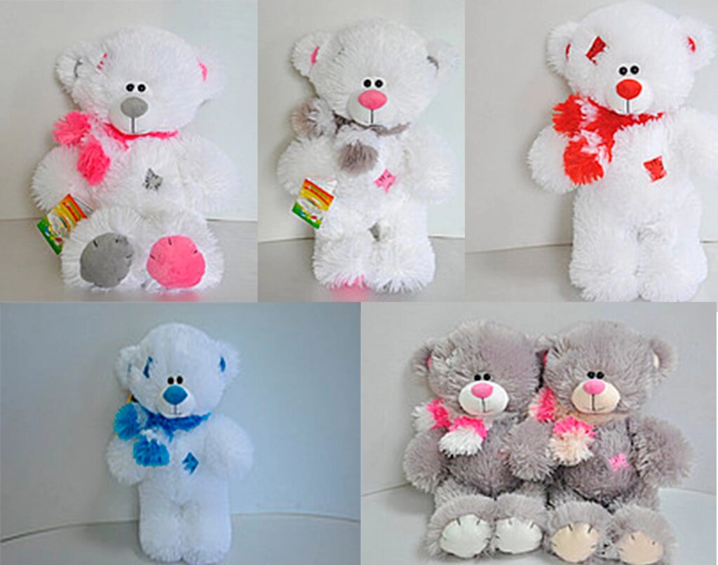 Ведмідь Тедді 39*26 см, 6 кольорів від компанії Pavlusha Toys - фото 1