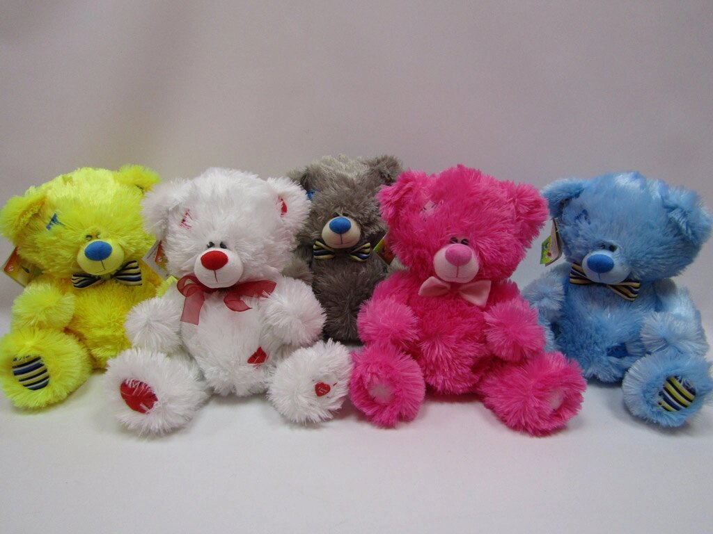 Ведмідь Тедді сидячий 30*34см, 10 кольорів від компанії Pavlusha Toys - фото 1