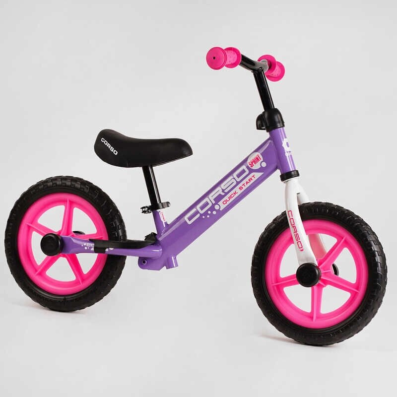 Велобіг "CORSO" сталева рама, колесо 12" EVA (ПІНА), підставка для ніжок /1/ від компанії Pavlusha Toys - фото 1