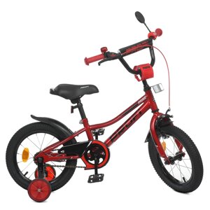 Велосипед дитячий PROF1 14д. Y14221 (1шт) Prime, SKD45,ліхтар, дзвінок, дзеркало, дод. кол., червоний