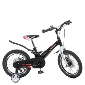 Велосипед дитячий PROF1 16д. LMG16235-1 (1шт) Hunter, SKD85, магнієв. рама, чорний, дзвінок, крило, дод. колеса.