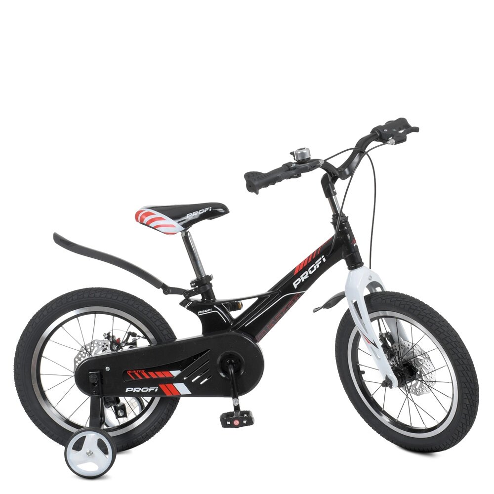 Велосипед дитячий PROF1 16д. LMG16235-1 (1шт) Hunter, SKD85, магнієв. рама, чорний, дзвінок, крило, дод. колеса. від компанії Pavlusha Toys - фото 1