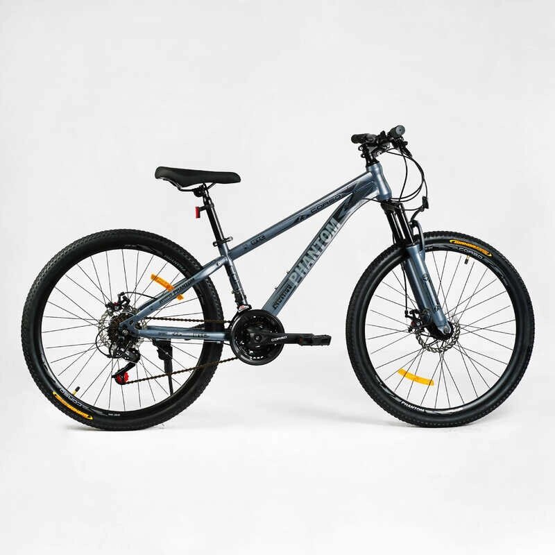 Велосипед Спортивний Corso 26" дюймів «Phantom» рама сталева 13’’, обладнання SunRun 21 швидкість, зібран на 75% /1/ від компанії Pavlusha Toys - фото 1