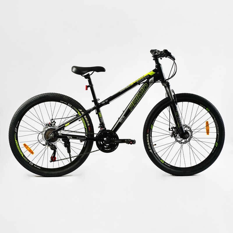 Велосипед Спортивний CORSO «PRIMO» 26" дюймів  рама алюмінієва 13``, обладнання SAIGUAN 21 швидкість, зібран на 75% /1/ від компанії Pavlusha Toys - фото 1