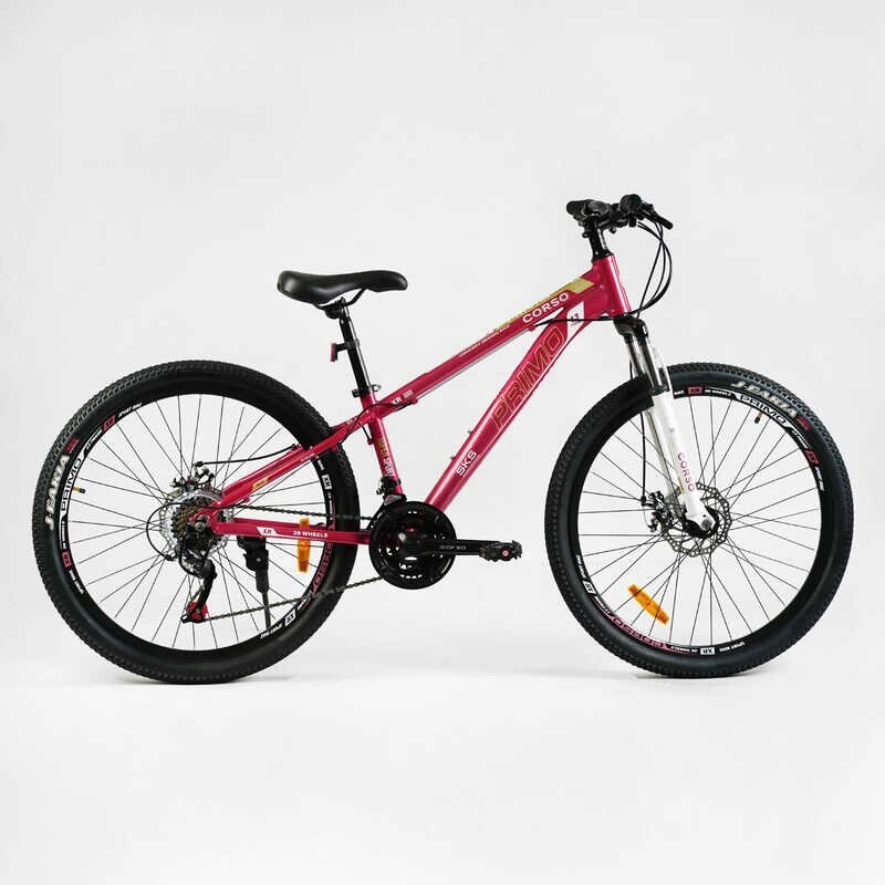 Велосипед Спортивний CORSO «PRIMO» 26" дюймів рама алюмінієва 13``, обладнання SAIGUAN 21 швидкість, зібран на 75% /1/ від компанії Pavlusha Toys - фото 1
