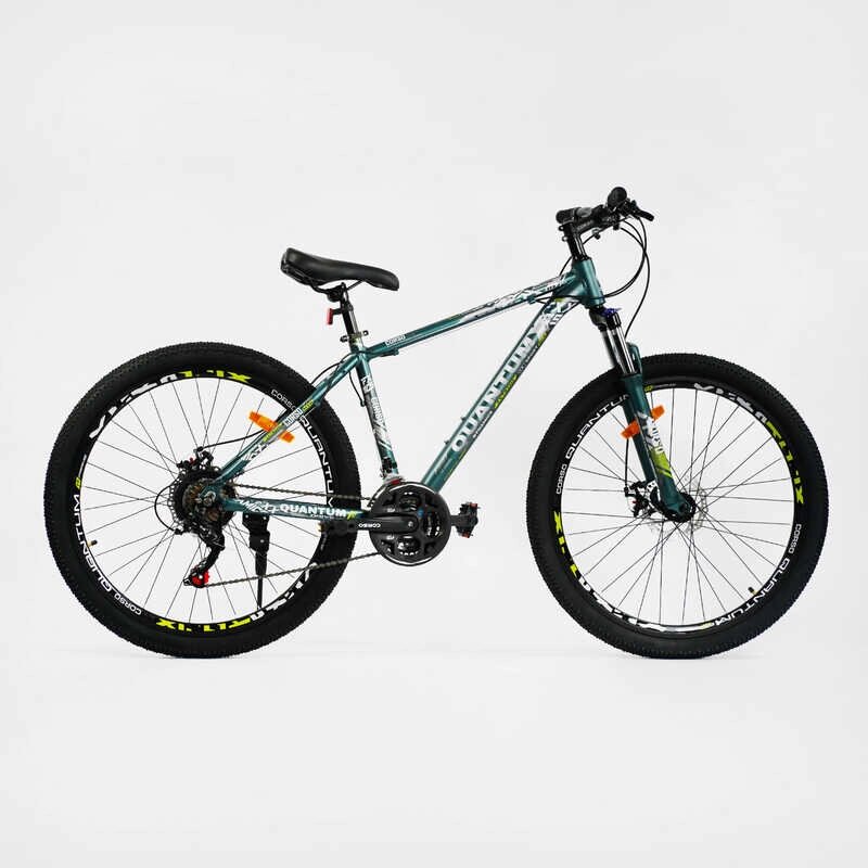 Велосипед Спортивний Corso «QUANTUM» 27.5" дюймів рама алюмінієва 17'', обладнання Shimano 21 швидкість, зібраний на від компанії Pavlusha Toys - фото 1