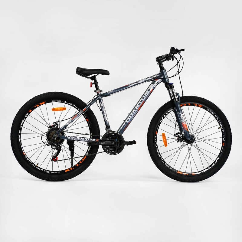 Велосипед Спортивний Corso "QUANTUM" 27.5" дюймів рама алюмінієва 17'', обладнання Shimano 21 швидкість, зібраний на від компанії Pavlusha Toys - фото 1