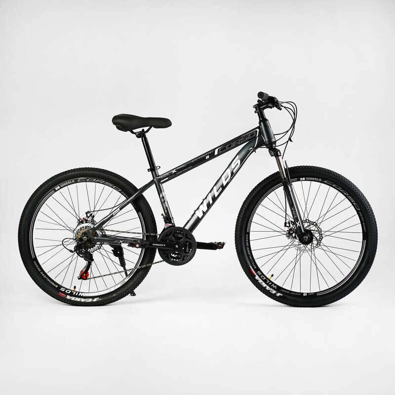 Велосипед Спортивний Corso «WILDS» 26" дюймів рама сталева 15’’, перемикачі Saiguan, 21 швидкість, зібран на 75% /1/ від компанії Pavlusha Toys - фото 1