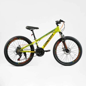 Велосипед Спортивний Corso 24" дюймів «Concept» рама алюмінієва 11, обладнання Shimano, 21 швидкість, зібран на 75%