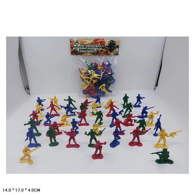 Військовий набір 4 кольори, солдати, п/е 14*17*4см /576-2/ від компанії Pavlusha Toys - фото 1