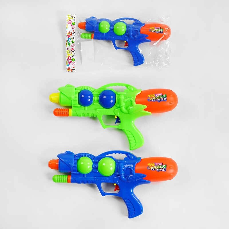Водний пістолет 2 кольори, з накачкою, 39 см, у п/е /180-2/ від компанії Pavlusha Toys - фото 1