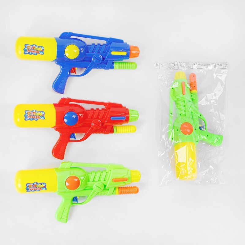Водний пістолет 3 кольори, у п/е /96-2/ від компанії Pavlusha Toys - фото 1