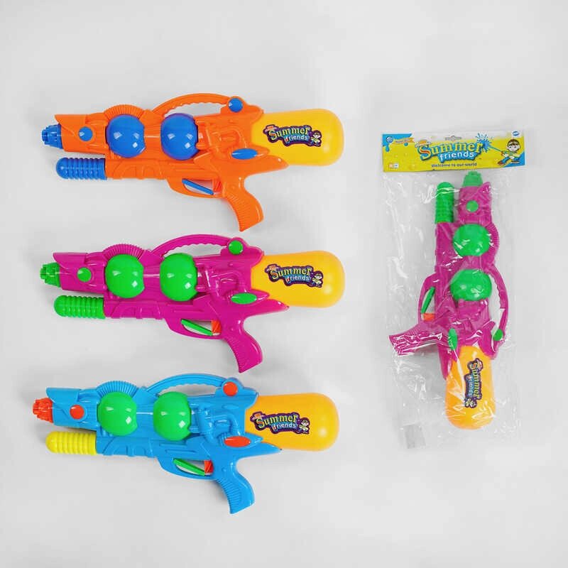 Водний пістолет 3 кольори, в п/е /48-2/ від компанії Pavlusha Toys - фото 1
