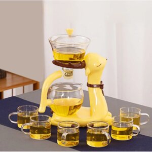 Сервіз Ледачий чай + 6 чашок Оленя жовтий 350мл.