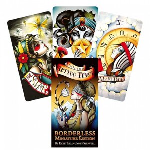 Карти Таро міні Безрамкове Восьми Монет - Eight Coins Tattoo Tarot Borderless Miniature Edition. U. S. Games Systems