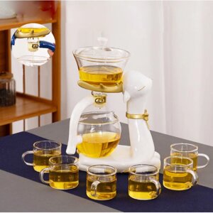 Сервіз Лінивий чай + 6 чашок Оленя біле 350мл.