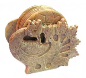 Набір 6 кам'яних підставок під гаряче Павич